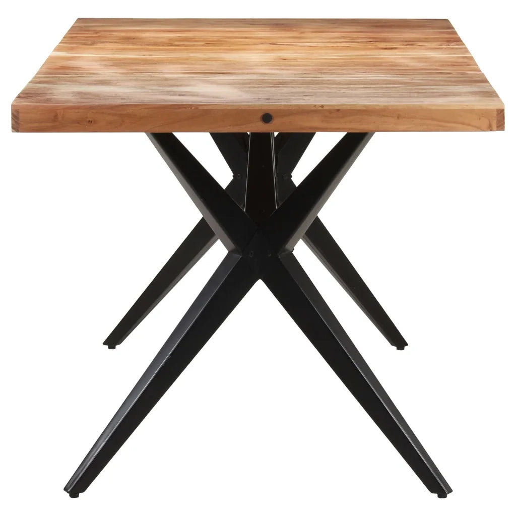 Tavolo da Pranzo 160x80x76 cm in Legno Massello di Acacia cod mxl 58858