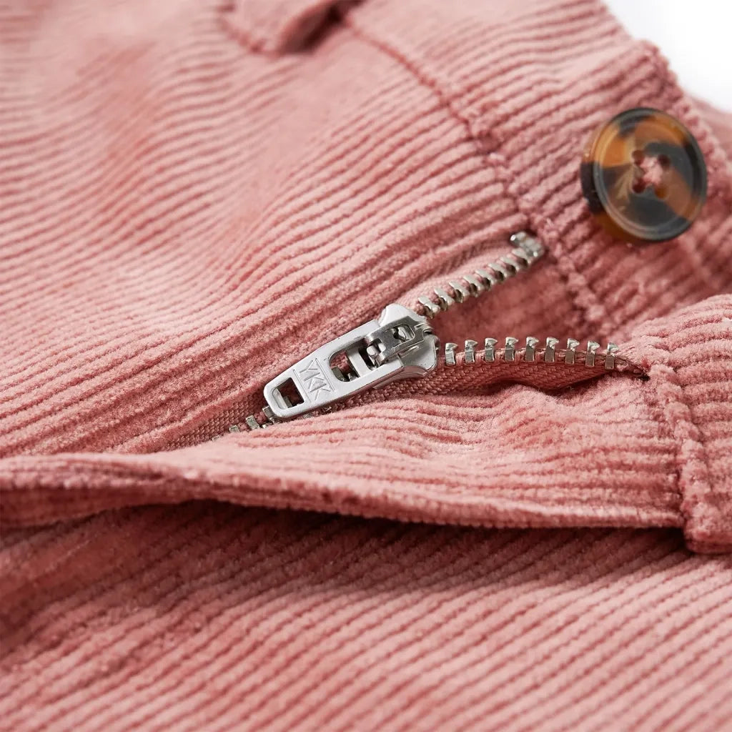 Pantaloni per Bambini in Velluto a Coste Rosa Antico 92 CFW2401207