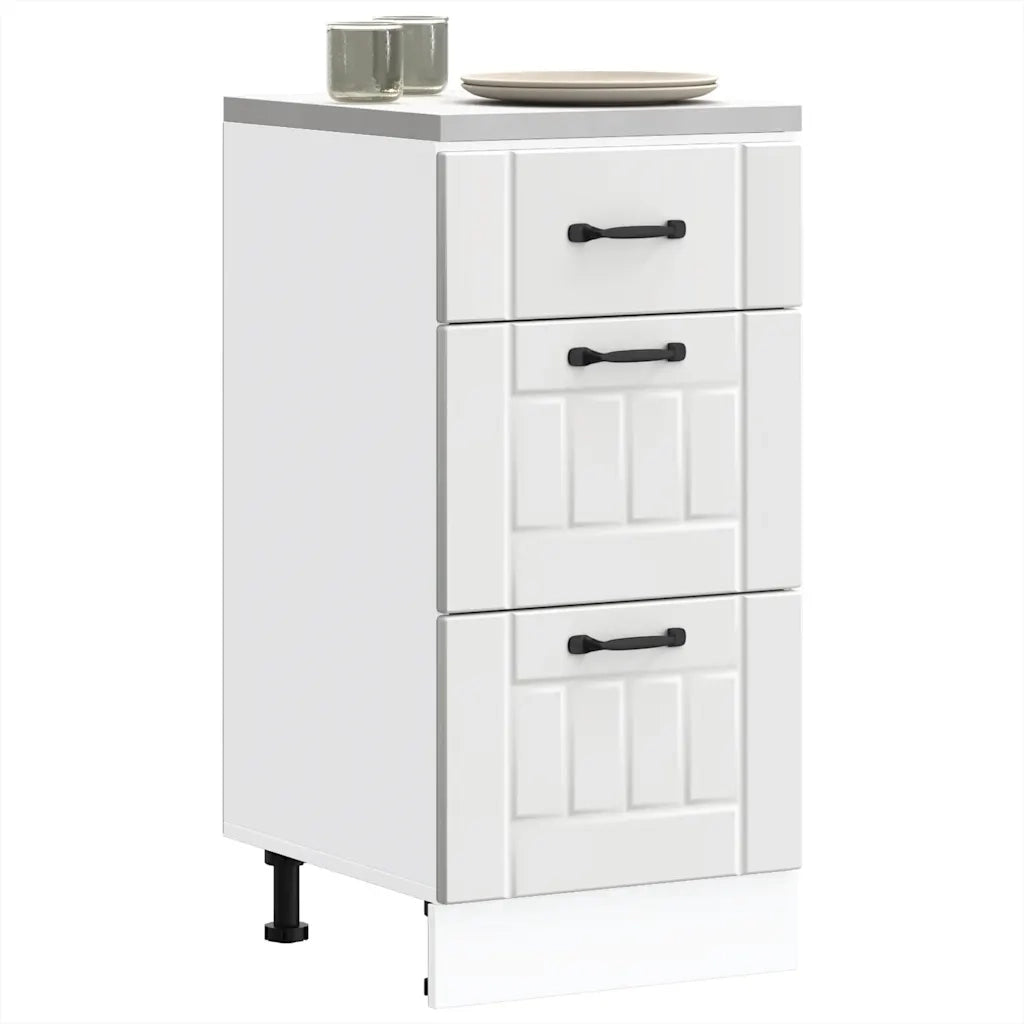 vidaXL Base da Cucina Lucca Bianco in Legno Multistrato