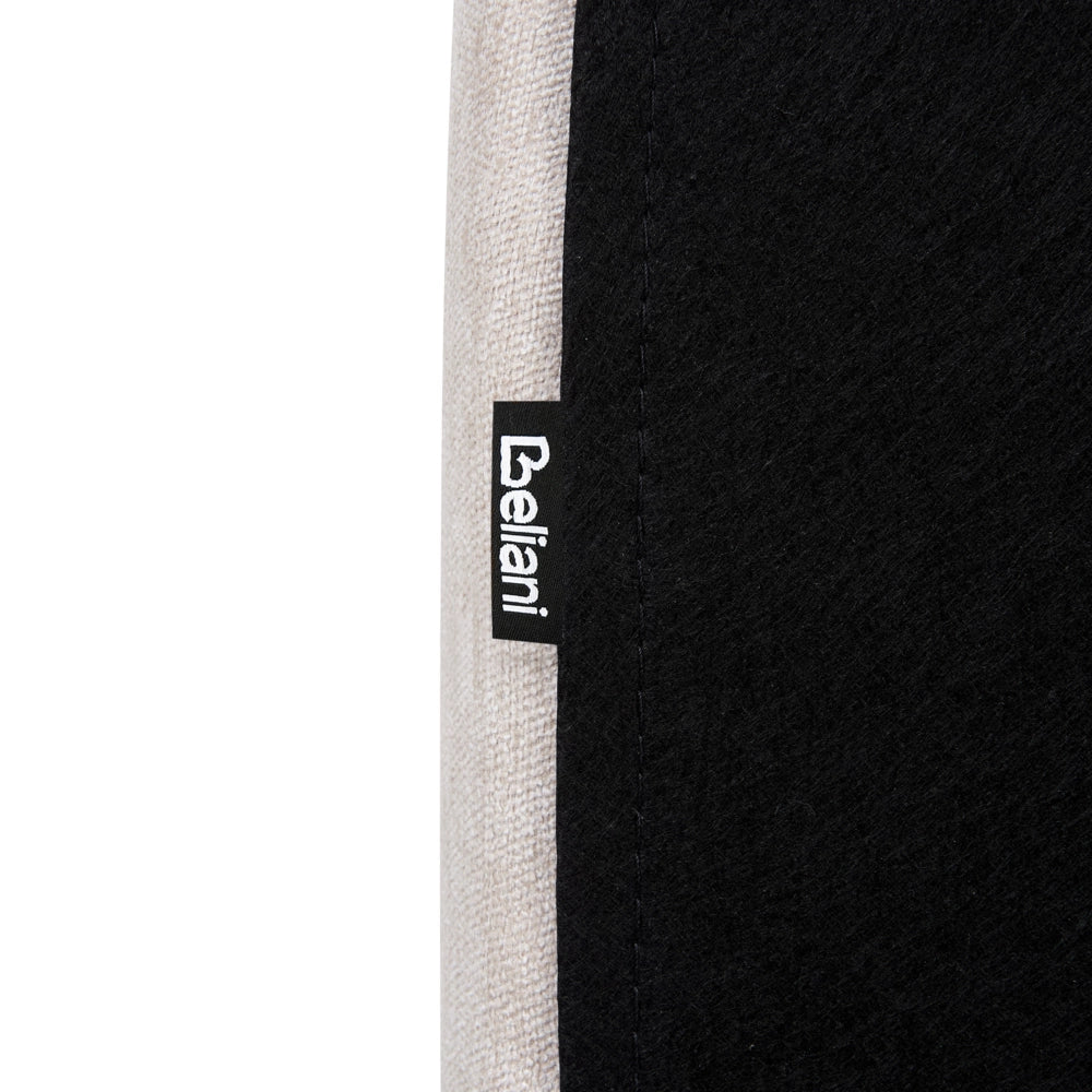 Letto ad acqua imbottito in tessuto con gambe nere con testata e rete beige chiaro mobili da camera 160 x 200 cm