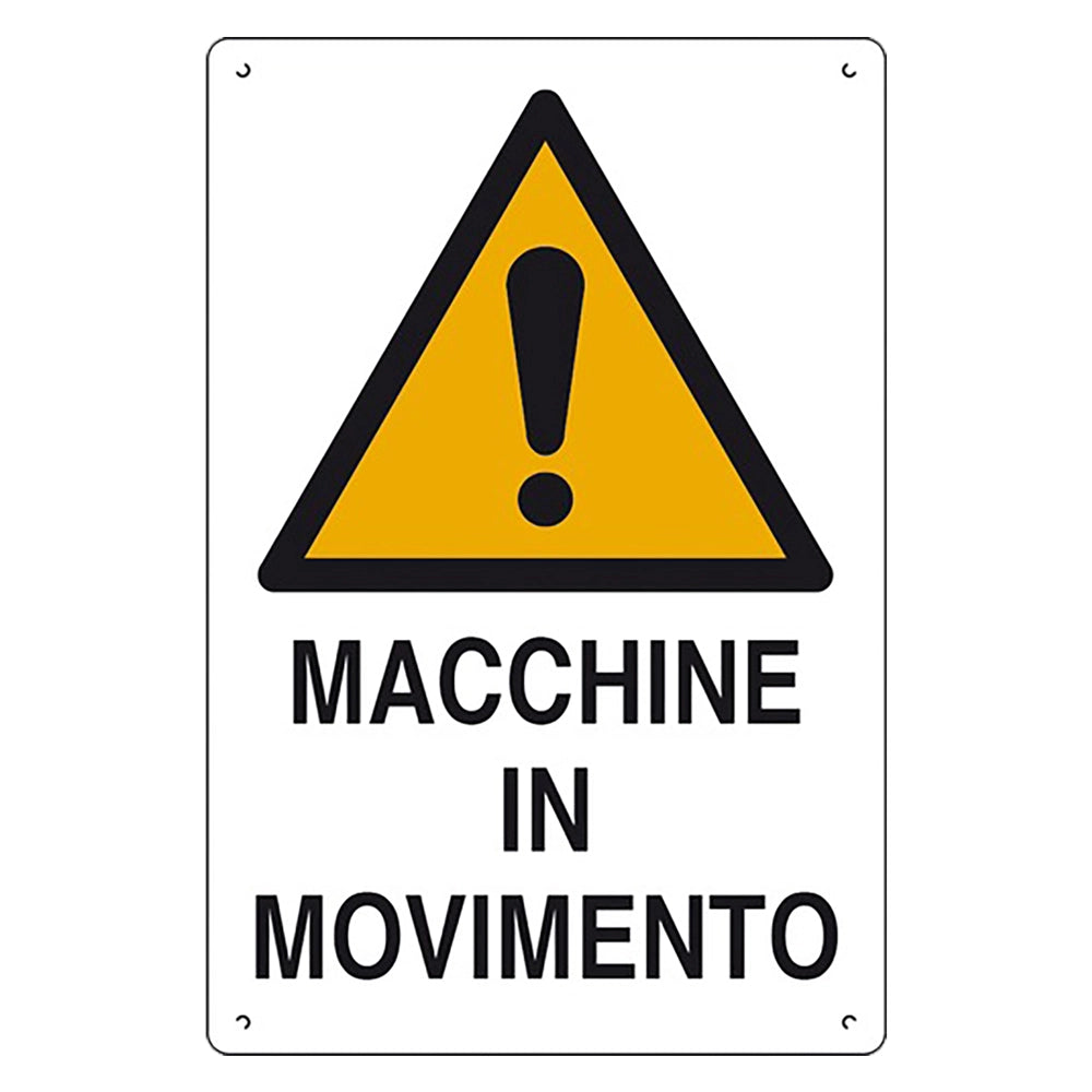 CARTELLO 'MACCHINE IN MOVIMENTO' cm 60 x 40- 10 pezzi  - EUROSIGNALS