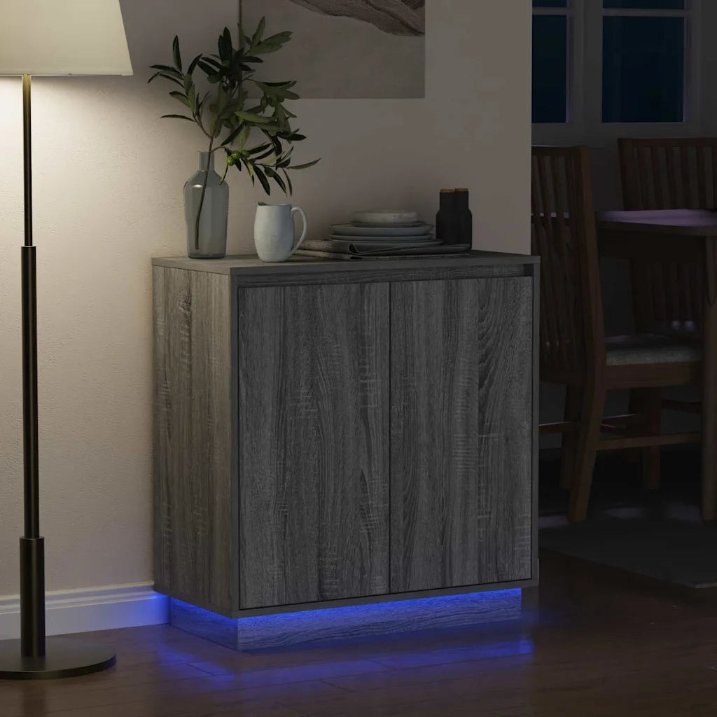 Madia LED per Grigio Sonoma 71 x 34,5 x 75 cm 869647