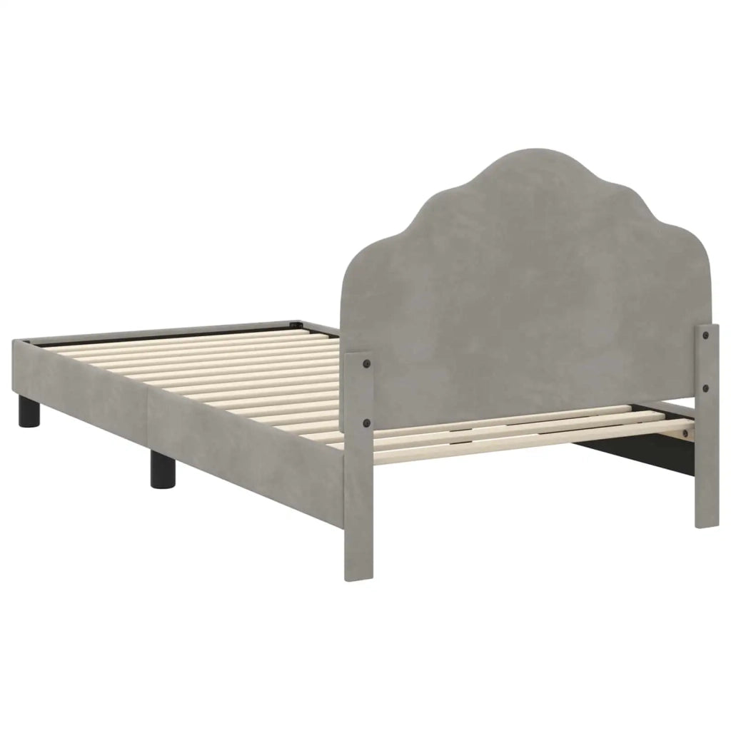 Struttura letto bambini con testata-Giroletto per bambini Grigio Chiaro 90 x 190 cm 159778