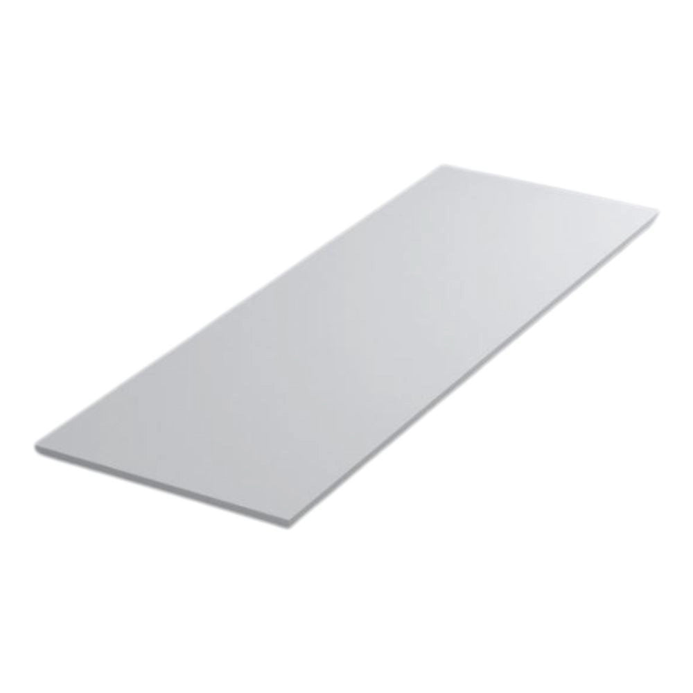 Piano lavabo rettangolare truciolare idrorepellente colore bianco lucido 100x46x1.9H