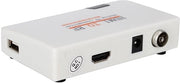 Convertitore HDMI in RF Coassiale | 1080P Trasmettitore per TV Analogiche | Console per Giocatore (Facciata Europea)