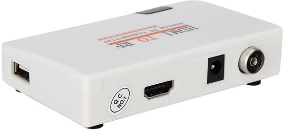 Convertitore HDMI in RF Coassiale | 1080P Trasmettitore per TV Analogiche | Console per Giocatore (Facciata Europea)