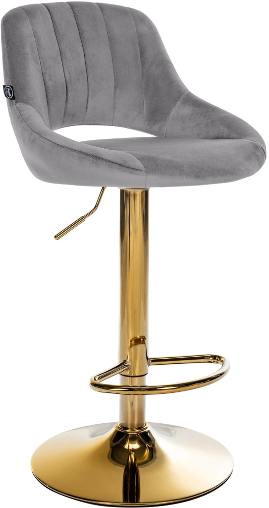 Sgabello da bar Milet velluto oro 4