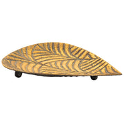 Centrotavola metallo dorato 37.5x30x4.5h cm