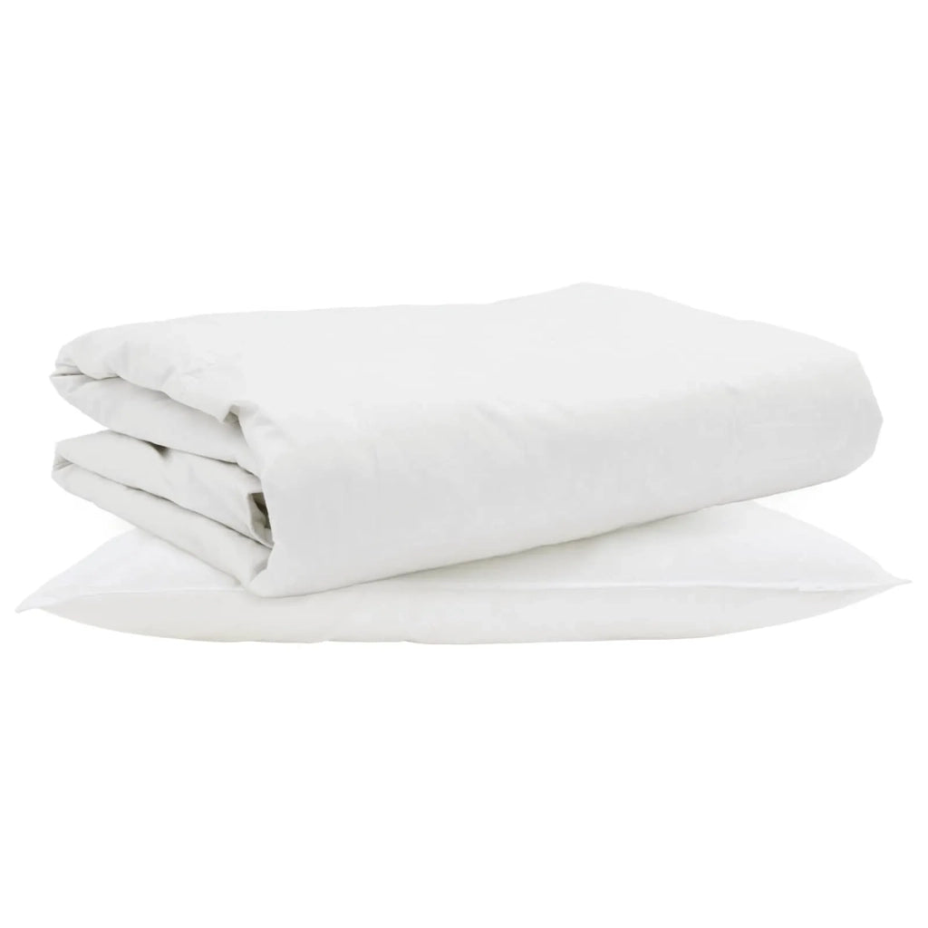 Piumone | Duvet Estivo con cuscino 2 pz Bianco Piuma d'anatra