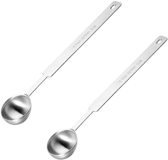Set di misurini in acciaio inossidabile - 5 ml - Set da 2 - per caffè e spezie