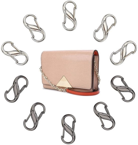 Fermooggetto Piccolo - Lega di Alluminio - Gancio a S - Set da 10 pezzi - Gancio Regolabile - Mini Fermooggetto S - Gancio
