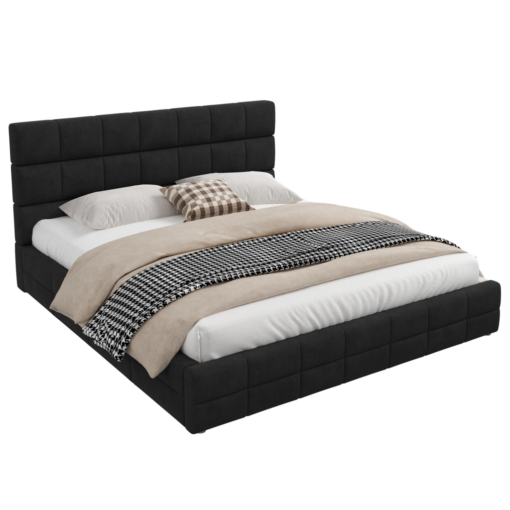 Letto imbottito ¨C Minimal ¨C Nero 180x200 cm