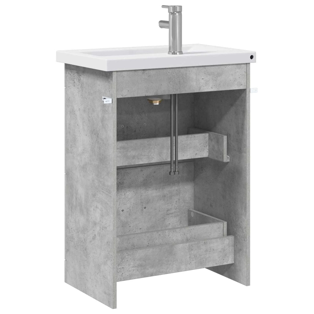 Set di mobili per il bagno Grigio Cemento 61 x 40 x 84,5 cm 3404369