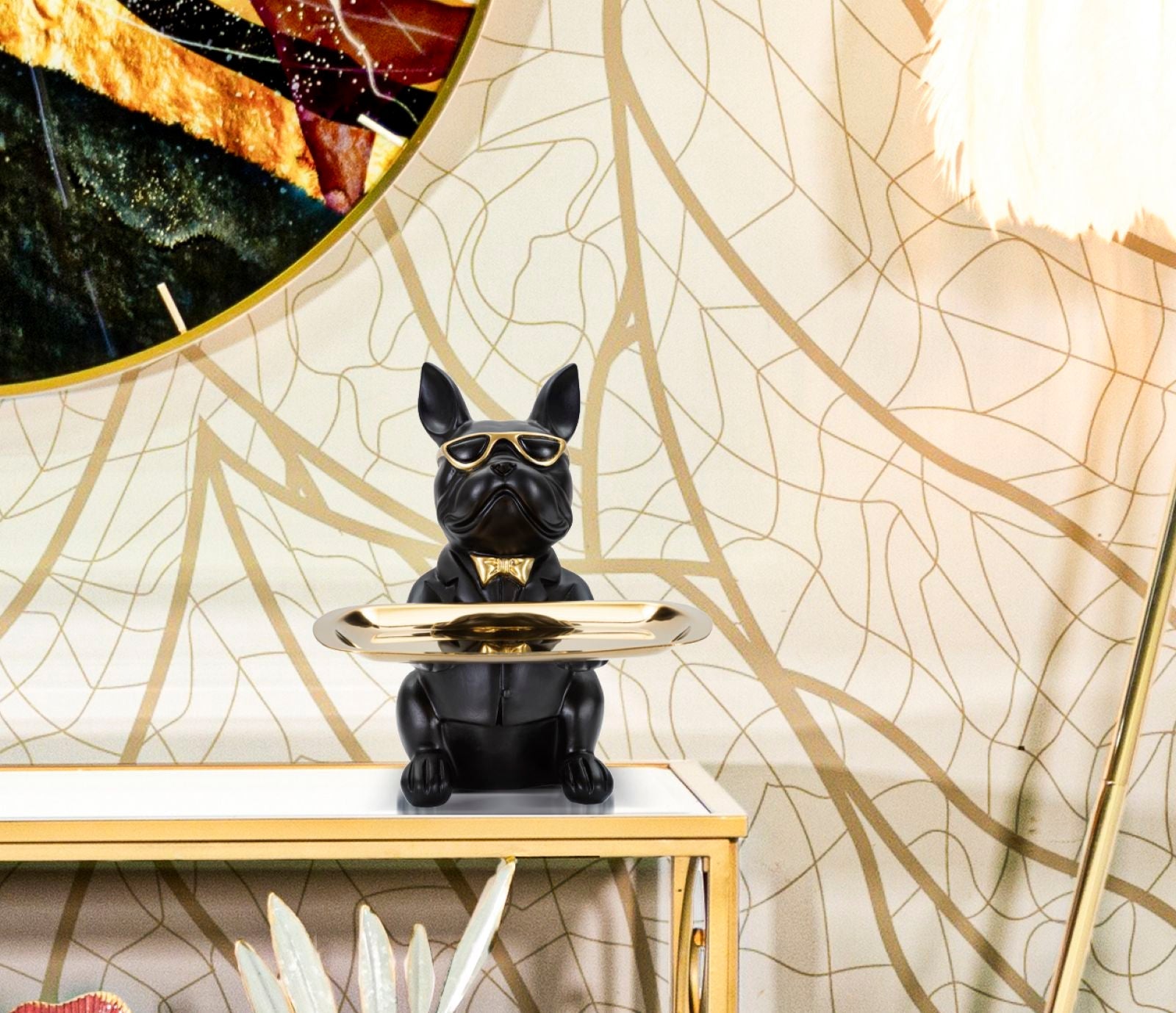 Bull Dog Svuota Tasche 19x23,5x20 cm in Poliresina Nero/Oro