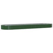 Fioriere | Cassetta per fiori | Letto Giardino Acciaio Zincato 523x140x36 cm Verde