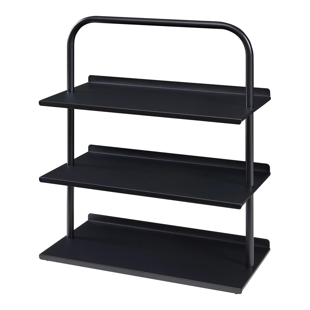 Scarpiera in acciaio laccato 73 x 60 x 32 cm nero 03_0010503