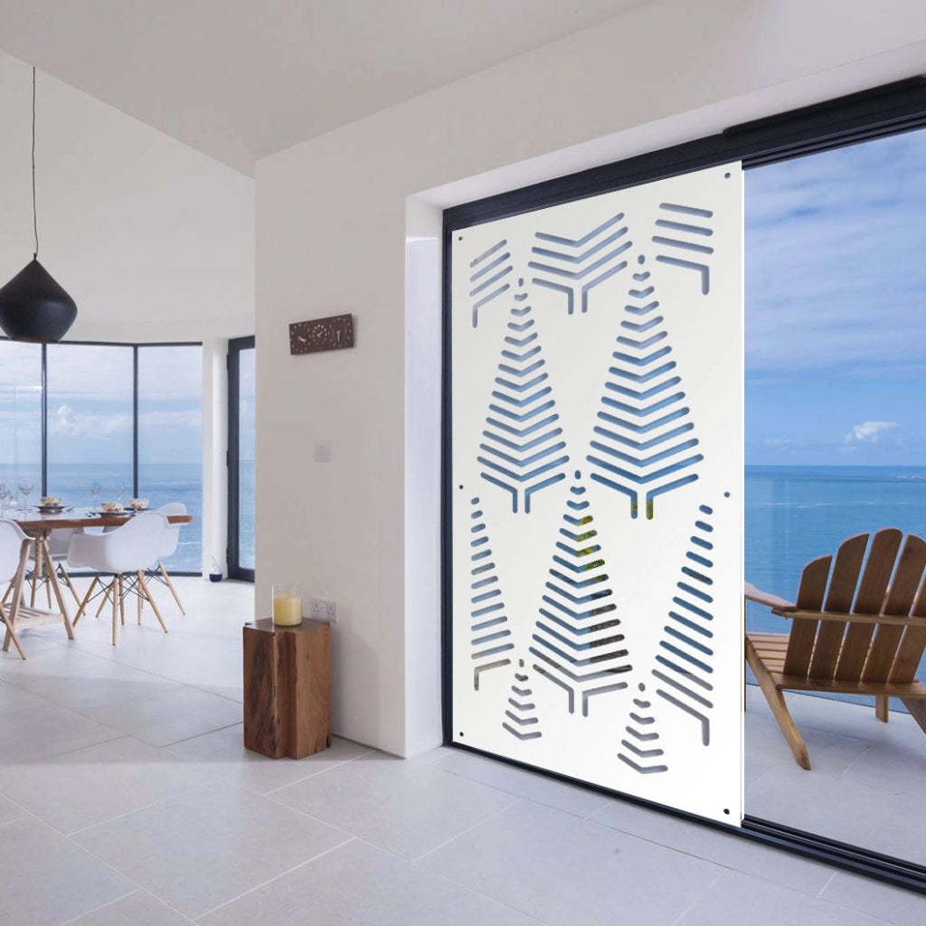 SPEAR - Pannello in PVC traforato - Parasole Colore: bianco, Misura: 73x148 cm