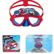 Trade Shop - Maschera Subacquea Spiderman Per Bambini Regolabili Nuoto Piscina Mare Estate 3+ -