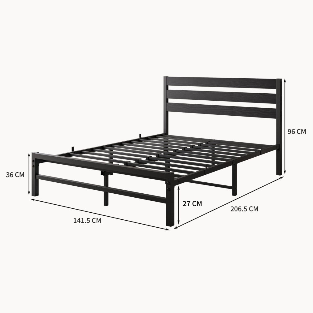 Letto singolo 140x200 cm, colore nero
