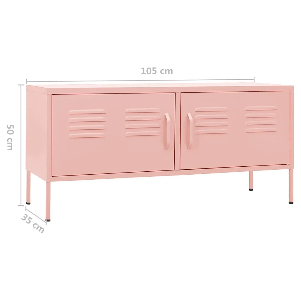 Mobile TV Rosa 105x35x50 cm in Acciaio 336229