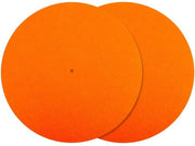 Set di 2 Tappeti Antiscivolo per Lettore di Dischi 29,5 cm Arancione
