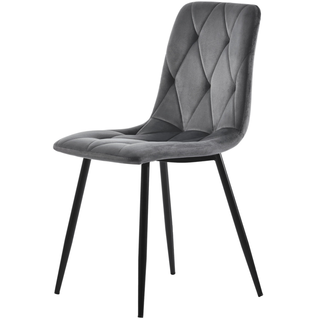 Tavolo da pranzo 115.5x100 cm; design esagonale; MDF e acciaio; nero e grigio