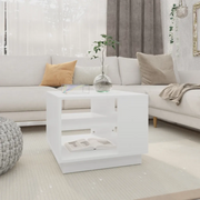 Tavolino da Salotto-Tavolino da soggiorno-Tavolo Bianco 55x55x43 cm in Truciolato