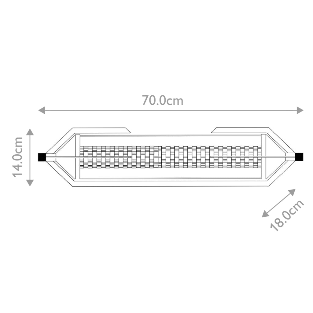 Applique bagno retro cromata tubo vetro 70cm LED 23W