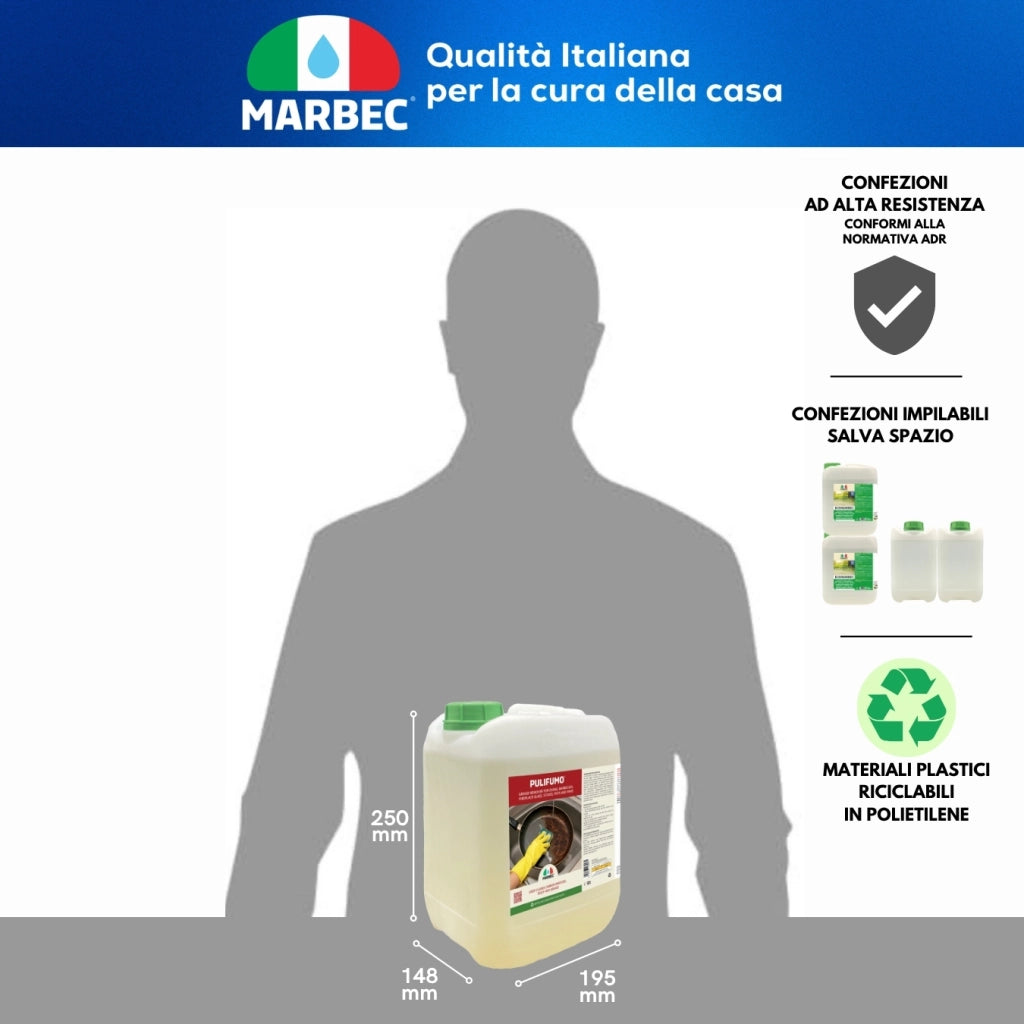 Detergente spray sgrassatore forte per pulizia ordinaria di forni, barbecue, stufe e pirofile MARBEC PULIFUMO® 5LT