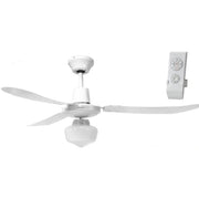 Trade Shop - Ventilatore Da Soffitto Reversibile Con Lampadario Telecomando Integrato 70 Watt -