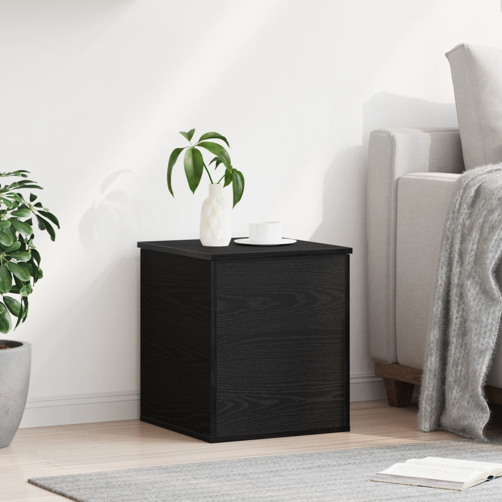 Scatola di Stoccaggio  in Rovere Nero 40x42x46 cm in Legno Ingegnerizzato