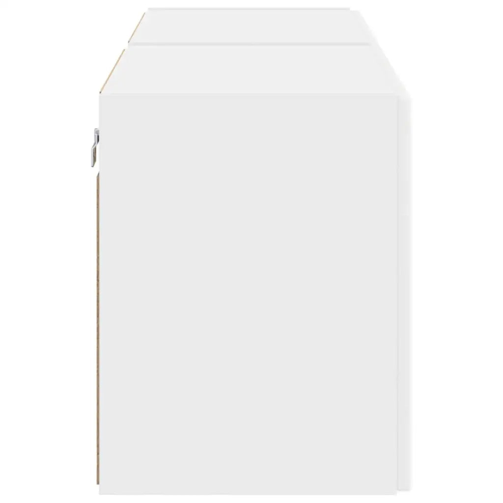 Mobile TV da parete 2 pz-Set di 2 Mobile TV a Muro-Credenza TV Bianco 59,5 x 31 x 40 cm