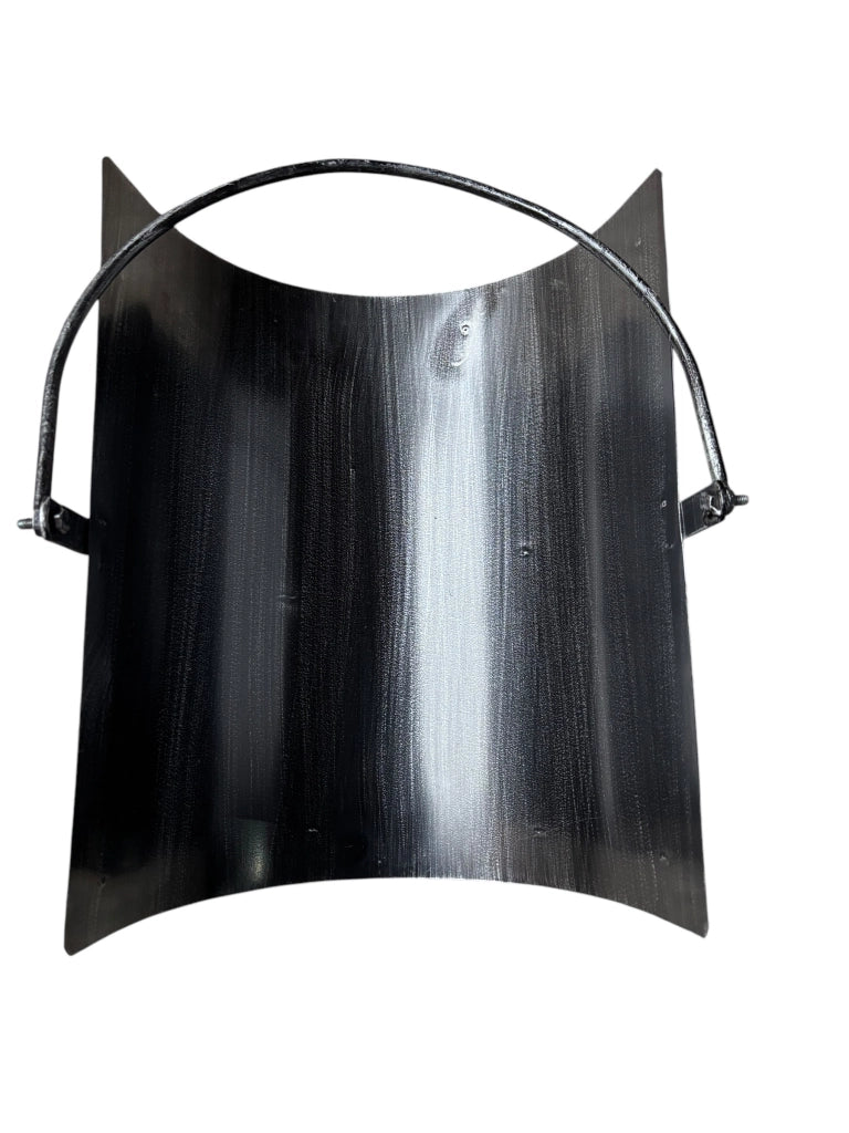 Porta Legna in Ferro da Interno, Design a Onda con Manico Richiudibile, 41x31x21 cm, Nero, Porta libri
