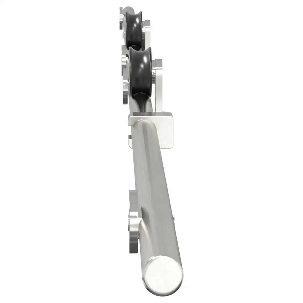 Kit Binari Porta Scorrevole 183 cm Acciaio Inossidabile Argento 4009696