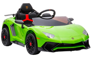 Macchina Elettrica per Bambini 12V con Licenza Lamborghini Aventador Verde