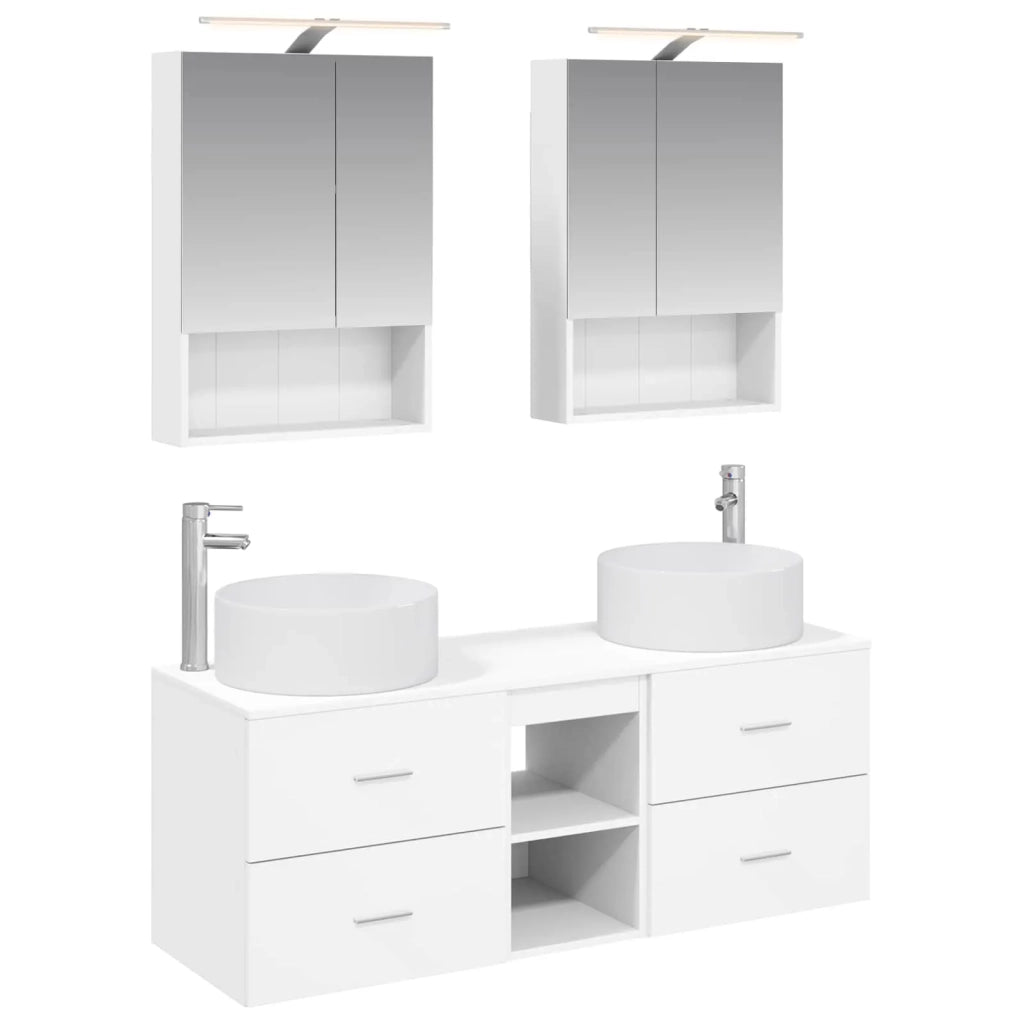 Set di mobili per il bagno 5 pcs Bianco 3407079