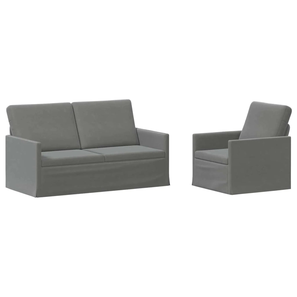 Set di divani 2 pcs Grigio Scuro Velluto (V) 3433204