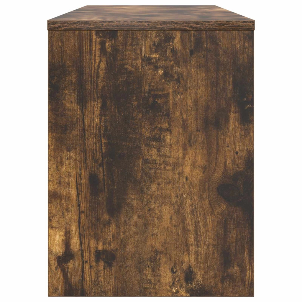 Mobile porta TV moderno con funzionale contenitore per soggiorno 100 x 30 x 40 cm in legno ingegnerizzato finitura rovere affumicato 02_0058381