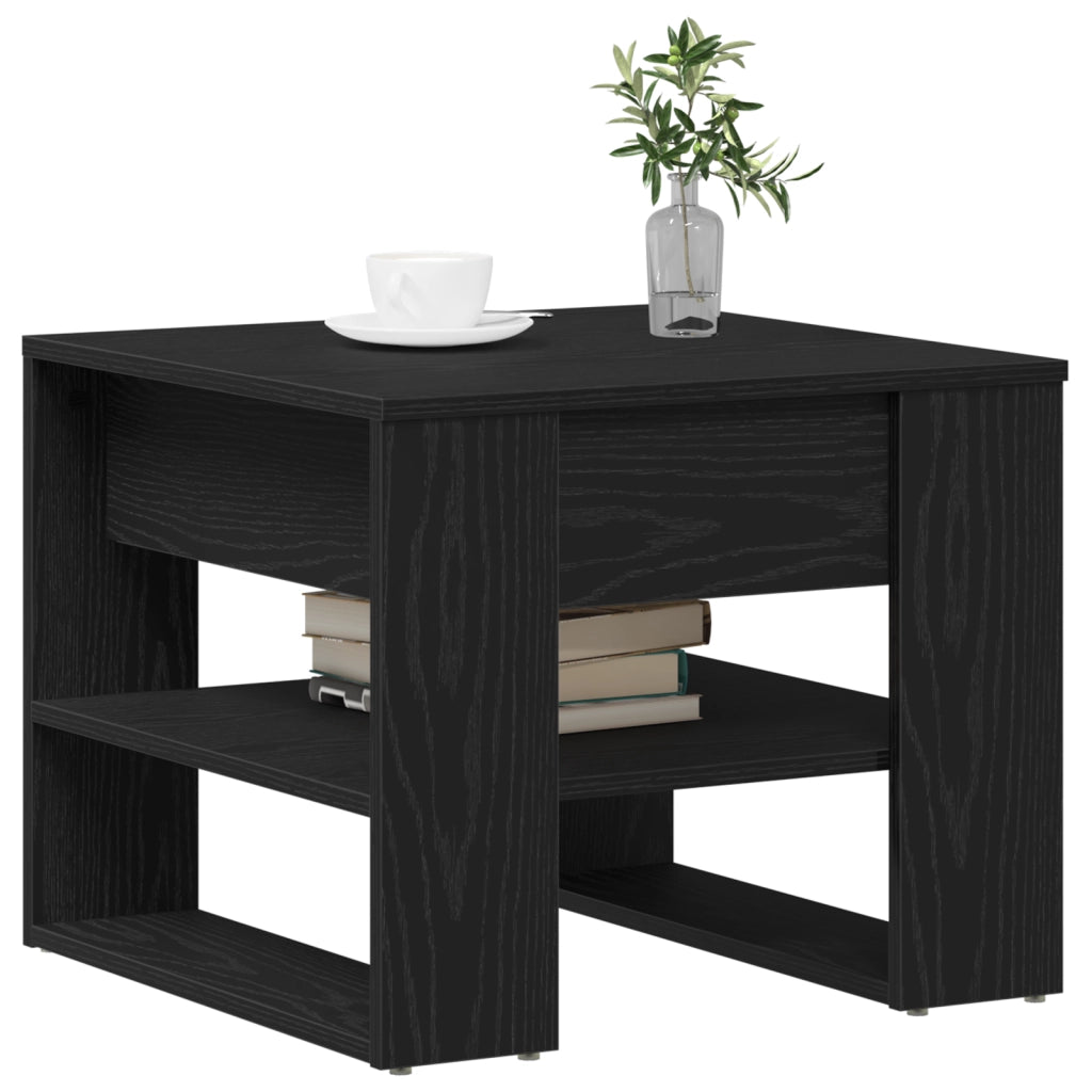 Tavolino da caffÃ¨ in rovere nero 55.5x55x45 cm realizzato in legno ingegnerizzato