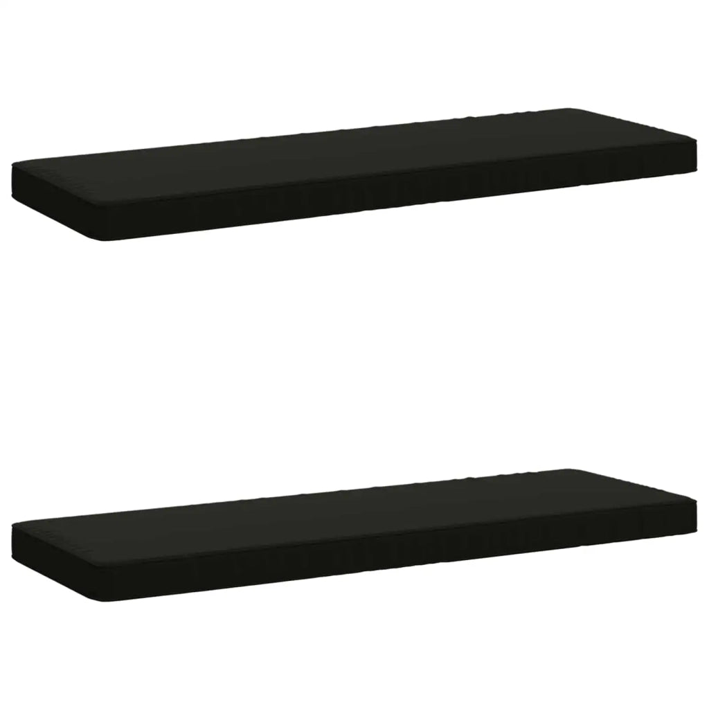 Cuscini per Panchina a 2 Pezzi VUGHT 2 pz 100% Poliestere Nero 951199
