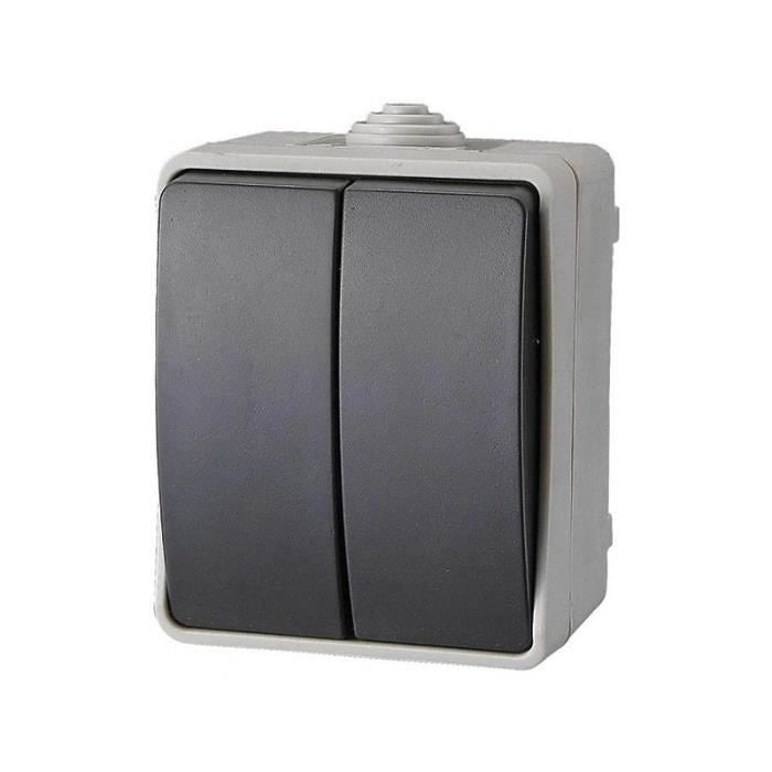 Interruttore doppio bidirezionale - GAO - Aquatop - IP54, impermeabile, resistente all'acqua/polvere