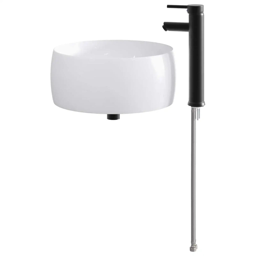 Lavabo da bagno Nero Opaco 38,5 x 38,5 x 16 cm Metallo 890239