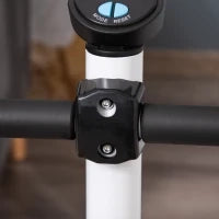 Stepper con Manubrio, Pedali Antiscivolo e Monitor LCD, in Acciaio e ABS, 55x44x108 cm, Bianco Nero e Bianco