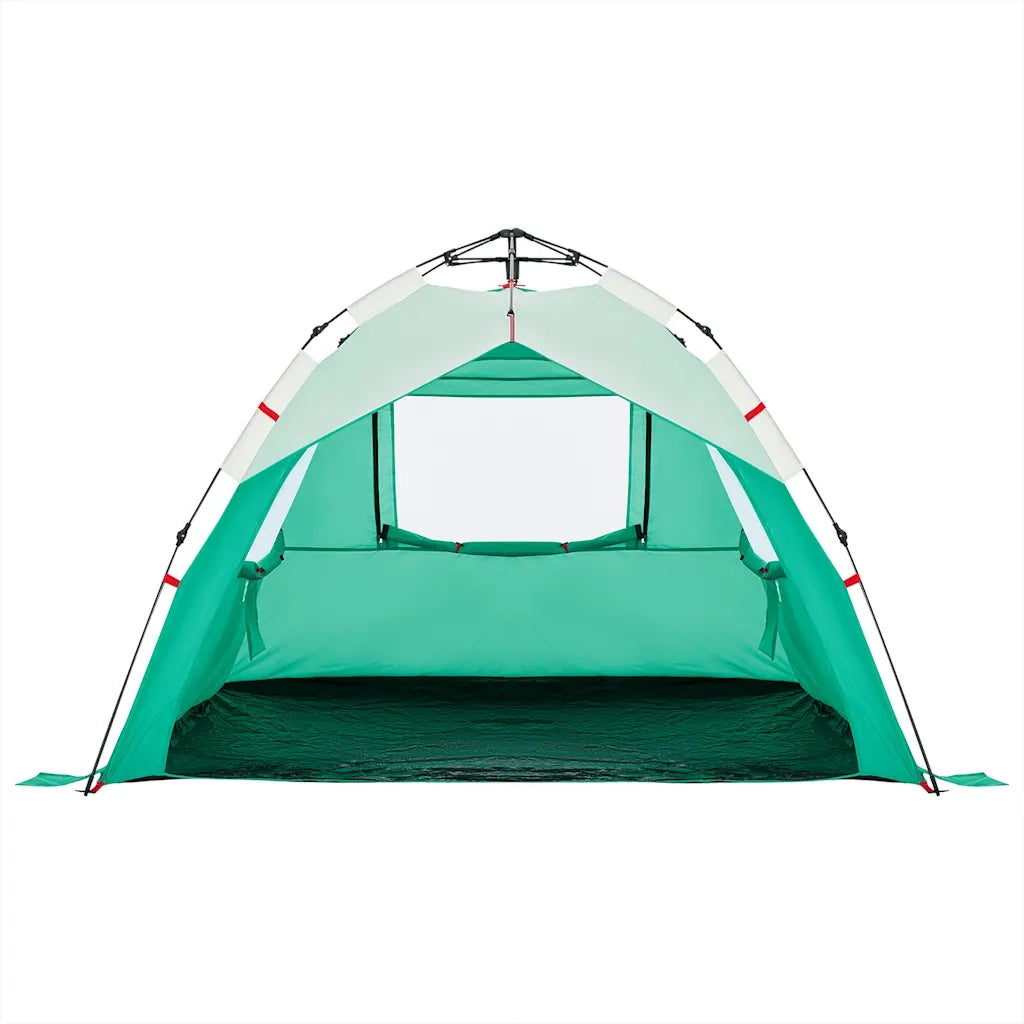 Tenda da Spiaggia 3 Persone Verde Rilascio Rapido Impermeabile 4005315