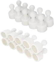 20 magneti per frigorifero, punte magnetiche, piccoli magneti per frigorifero, forti magneti neodymium, whiteboard, cartellone, magneti, ideali per casa, cucina, ufficio, scuola, aula, bianchi