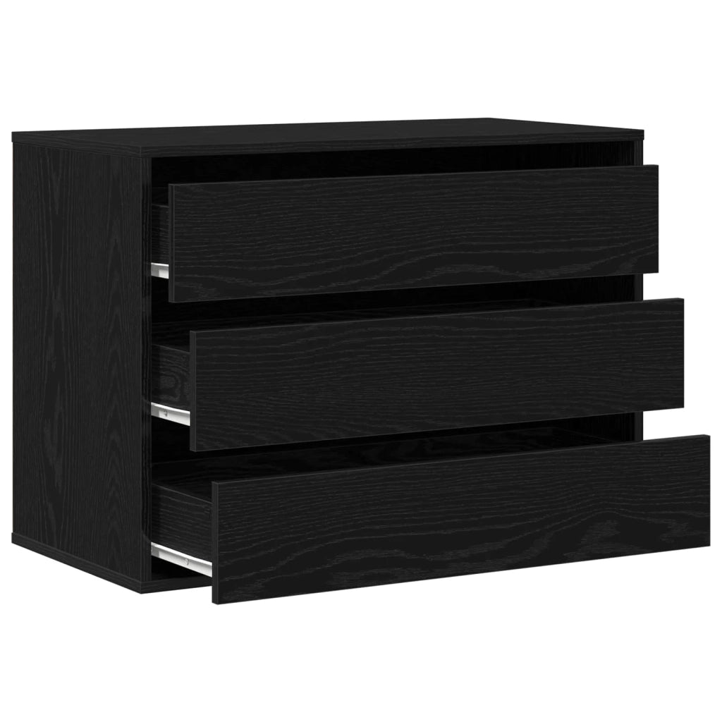 Mobile con Cassetti Nero 80 x 41 x 58 cm Legno multistrato CFW6716428