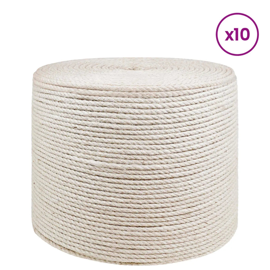 Spago in juta 10 pcs 2 Bianco 100% juta Tossa