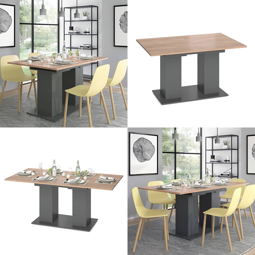 Vicco Tavolo da pranzo allungabile Antracite 90 x 140 cm