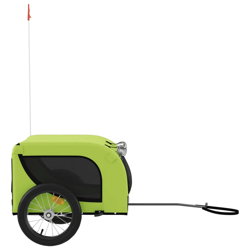 Rimorchio da Bici per Animali Verde e Nero Oxford e Ferro 94004