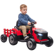 Tracteur elettrico bambini con rimorchio ¨C zephmum ¨C 139x58x55cm rosso